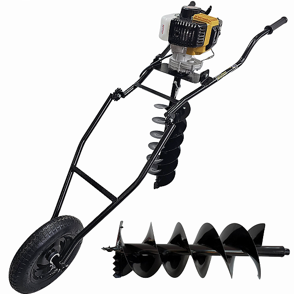 Perfurador De Solo Buffalo Broca 20 e 30 Cm + Carrinho R32M