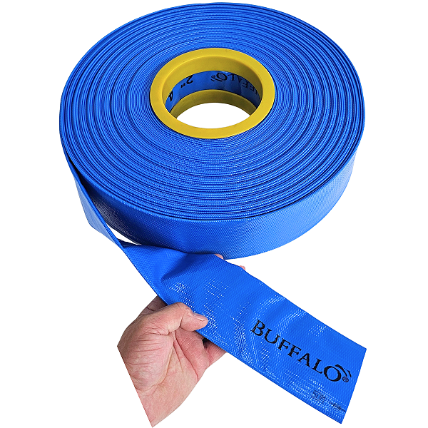 Mangueira Água Flat Chata Azul 50 Metros 2 Polegadas Buffalo