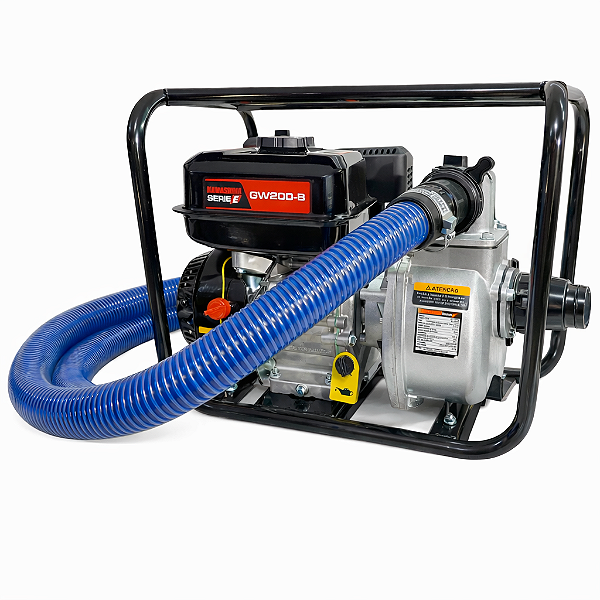 Motobomba Gasolina Kawashima 6,5cv gw200b Com 6Mt Mangueira