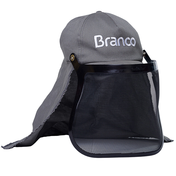 Boné Com Protetor Facial E Auricular Epi Roçadeira Branco