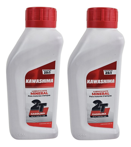 Kit 2 Óleo De Motor Kawashima 2t Lubrificante Mineral