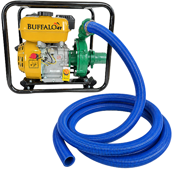 Motobomba Gasolina Centrífuga 2'' 7cv Buffalo +6Mt Mangueira