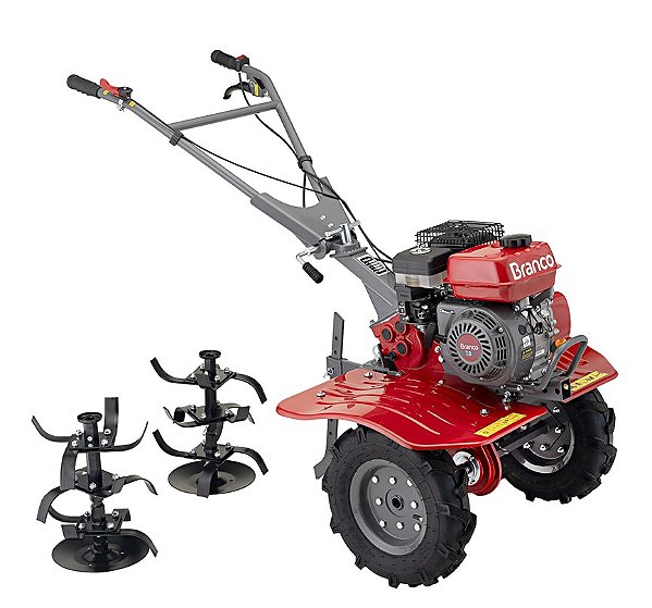 Motocultivador Tratorito Branco Gasolina BTTG-7CV 24 Lâminas