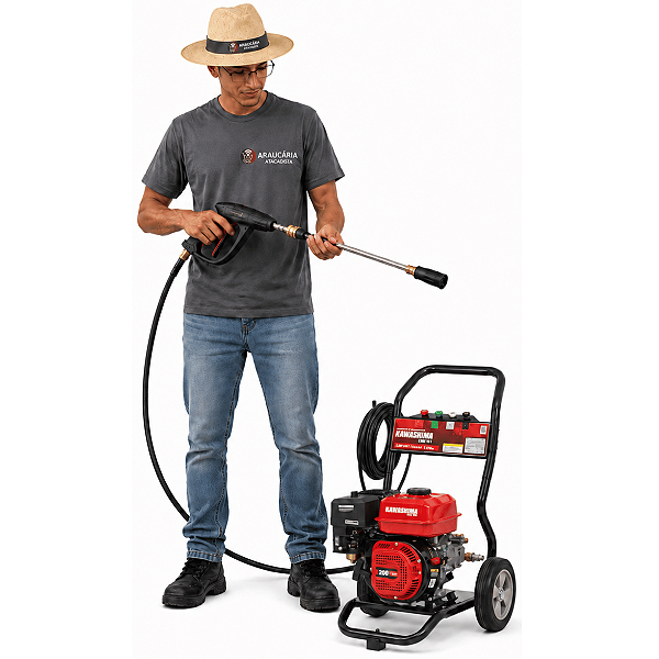 Lavadora Alta Pressao Gasolina Kawashima 7Hp 7,5 L/mi 154bar