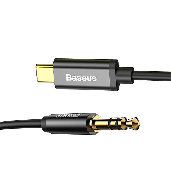 Cabo de áudio usb tipo c Baseus macho, cabo auxiliar de áudio para entrada de 3.5mm macho alto-falan