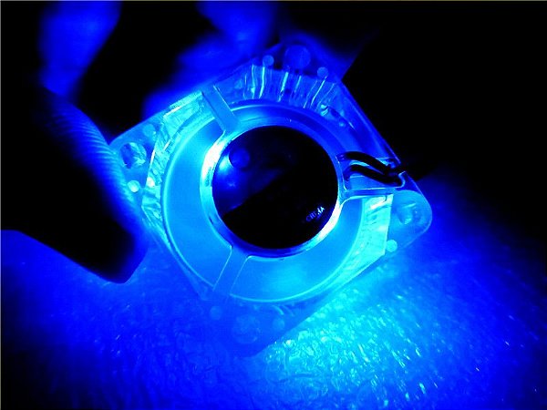 Ventilador Turbo de refrigeração, 3010, LED, Rolamento hidráulico, luz azul, luminosa