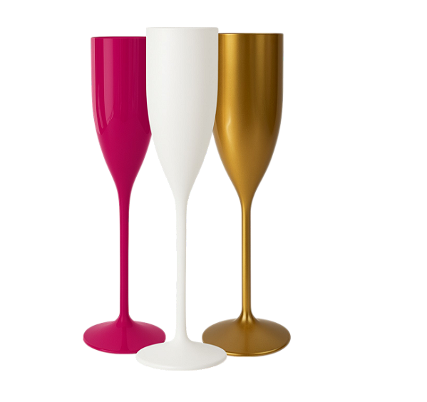 Taça de Espumante/Champanhe 160ml - Cores Leitosas - Kit Com 100