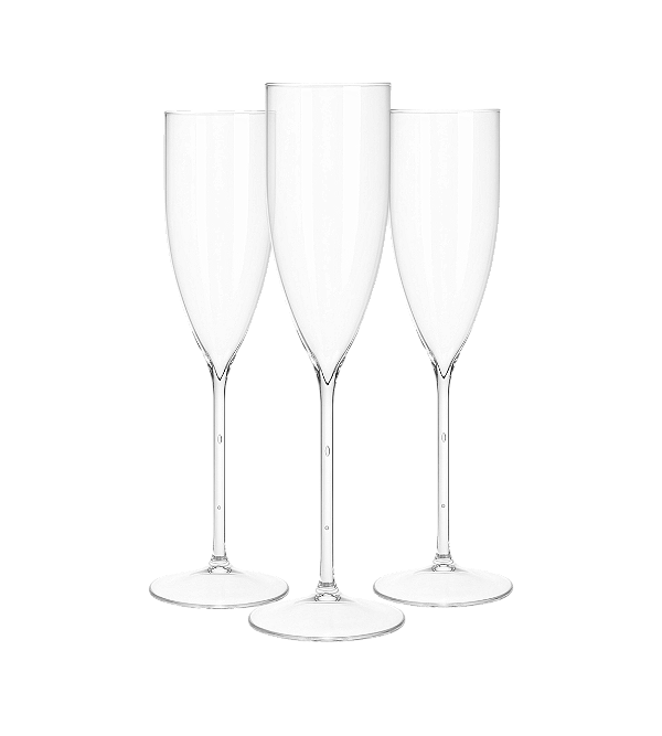 Taça de Espumante/Champanhe 160ml - Cores Translúcidas - Kit Com 50