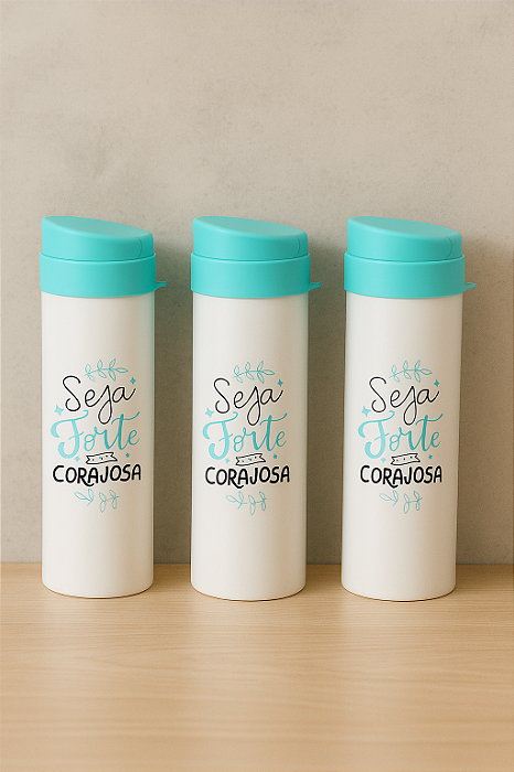 Garrafas AcquaBio Leitosa 480ml Personalizadas - Kit Com 50