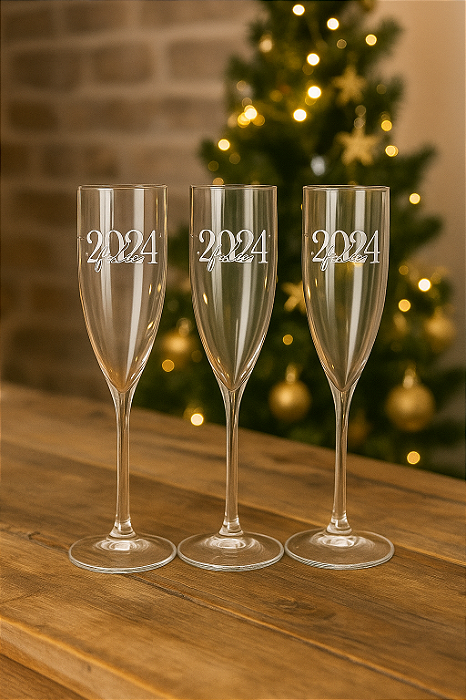 Taça de Espumante/Champanhe 160ml Translúcidas Personalizadas  - Kit Com 50
