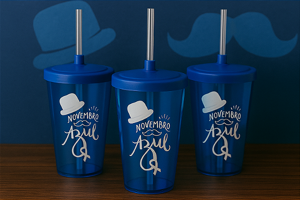 Copos Twister com Tampa e Canudo Personalizados - Cores Translucidas 400ml - Kit Com 50