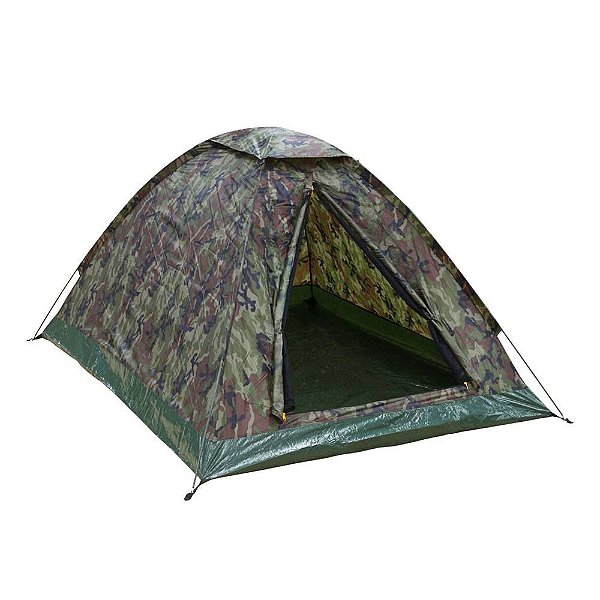 Barraca Camping Tática Militar Camuflada 3 Pessoas Kongo Ntk