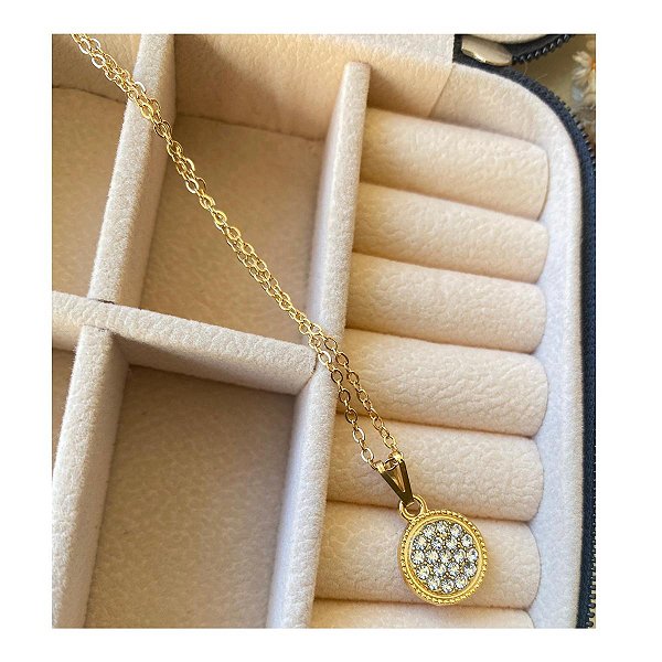 Colar Pingente Ouro Estelar Folheado a Ouro