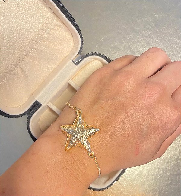 Pulseira Estrela do Mar Folheado a Ouro