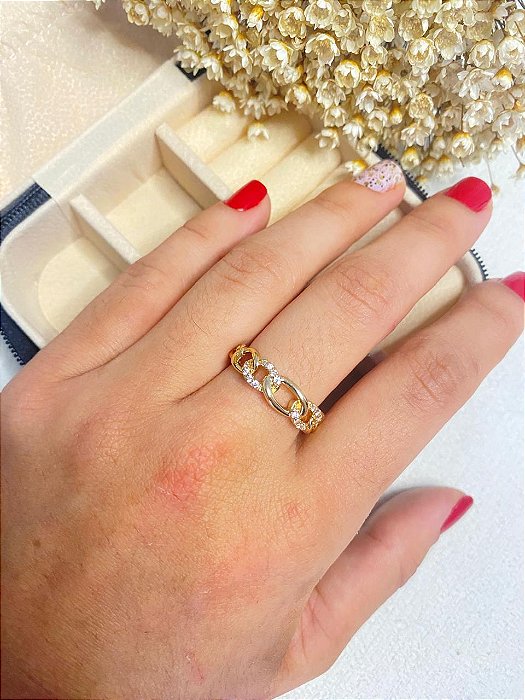 Anel Elegance Folheado a Ouro