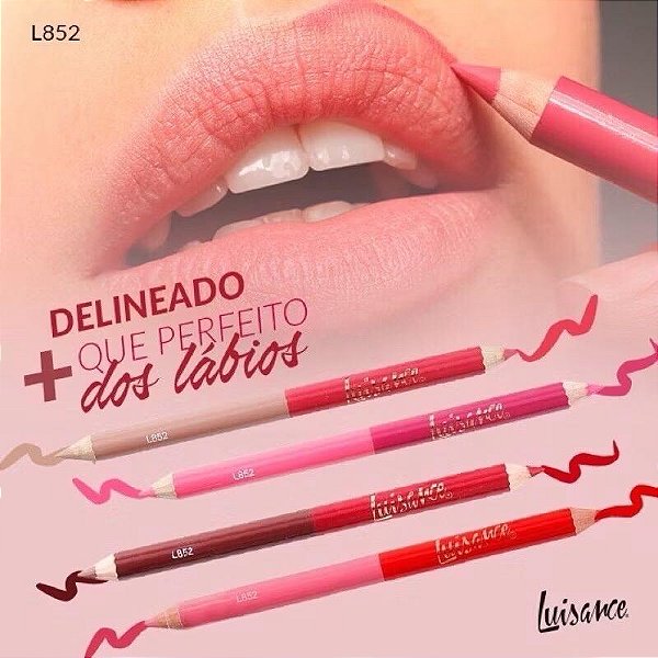 Kit com 4 Lápis Labiais Duo com apontador Luisance