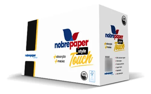 Papel Higiênico Interfolhado Folha Dupla Touch - 8000 Folhas