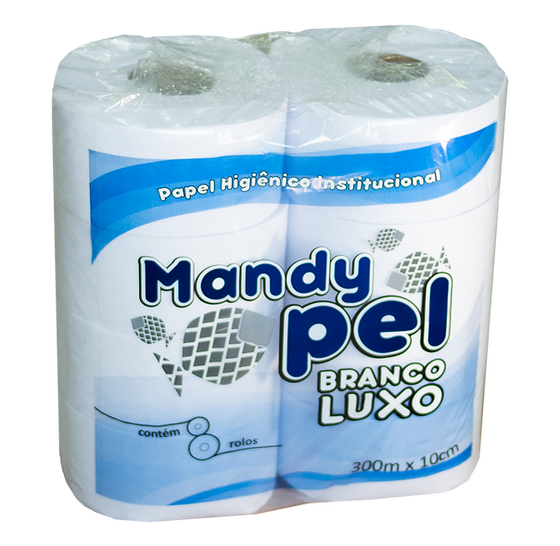 Papel Higiênico Rolão Mandypel Luxo 300 Mts C/8