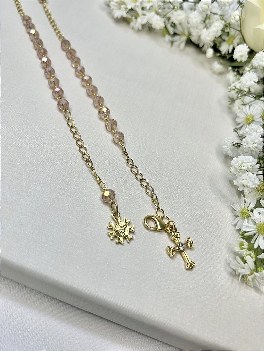 Pulseira Rosê Com Espírito Santo