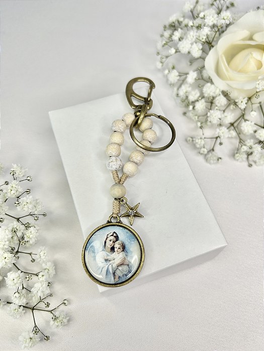 Chaveiro Dezena Mãezinha do Céu