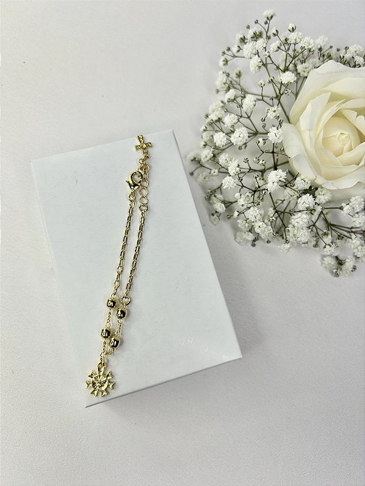 Pulseira Infantil Dourada - Espírito Santo