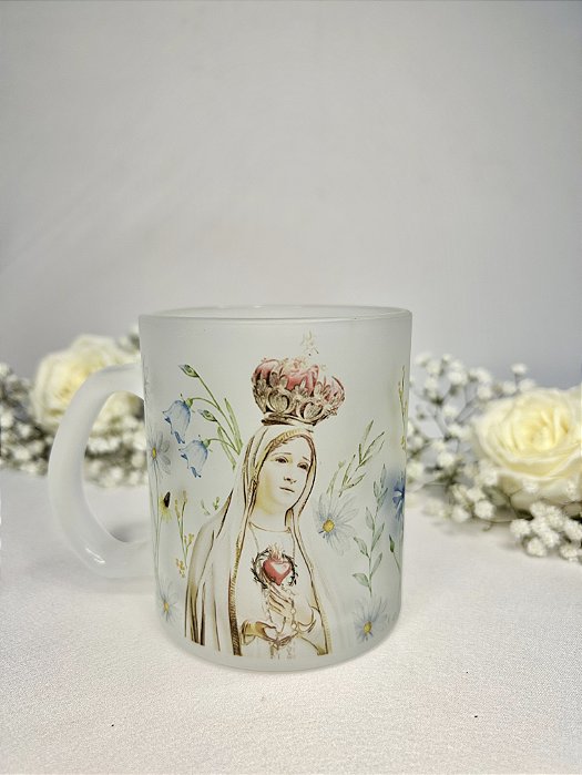 Caneca jateada Nossa Senhora de Fátima