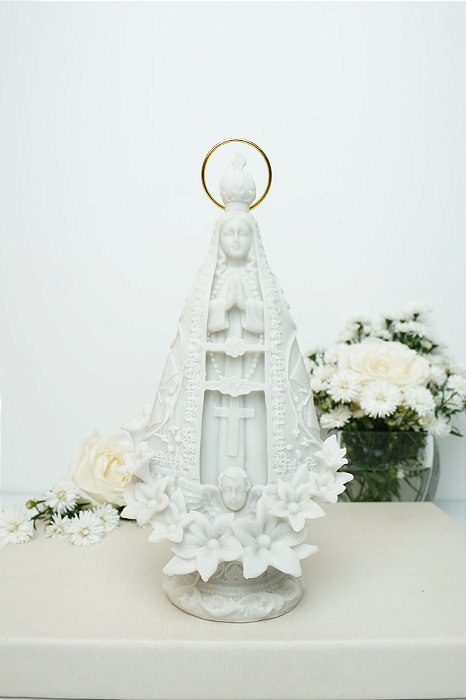 Nossa Senhora Aparecida -20 cm - resina branca