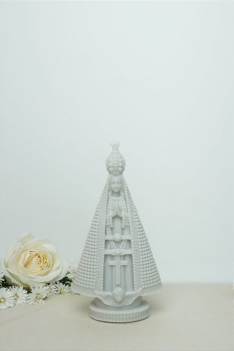 Nossa Senhora Aparecida 15 cm - resina branca