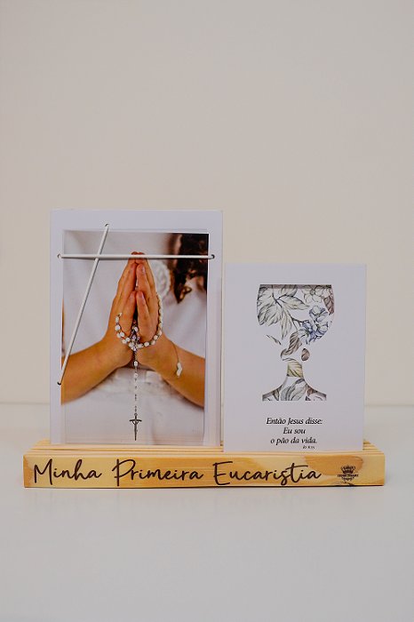 Porta Retrato com placa Minha Primeira Eucaristia