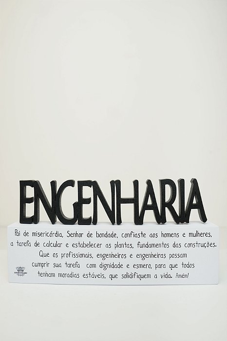 Placa Profissões - Engenharia