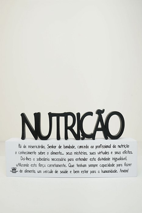 Placa Profissões - Nutrição