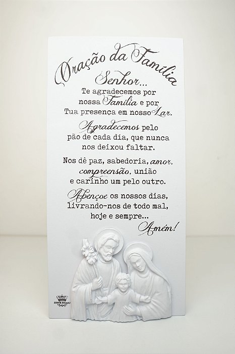 Placa de Mesa Oração da Família