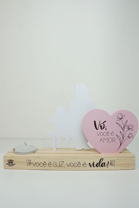 Enfeite de mesa "Vó, você é amor"