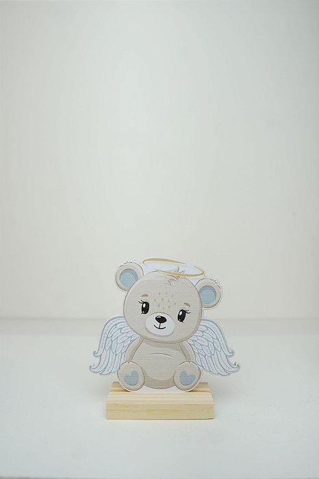 Enfeite de Mesa Urso Anjo Baby - Azul