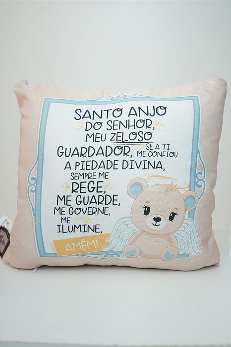 Almofada Santo Anjo do Senhor - Baby urso azul