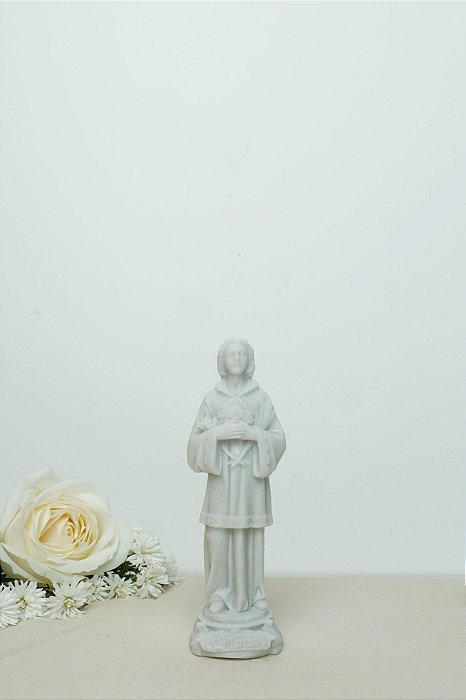 São Tarcísio - Resina branca 13 cm