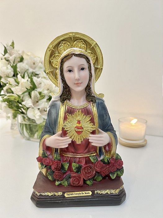 Busto Sagrado Coração de Maria - 25 cm