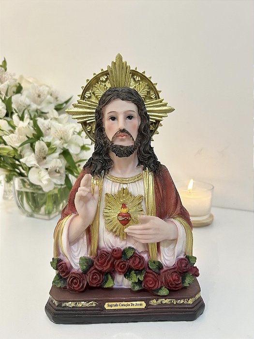 Busto Sagrado Coração de Jesus - 25 cm