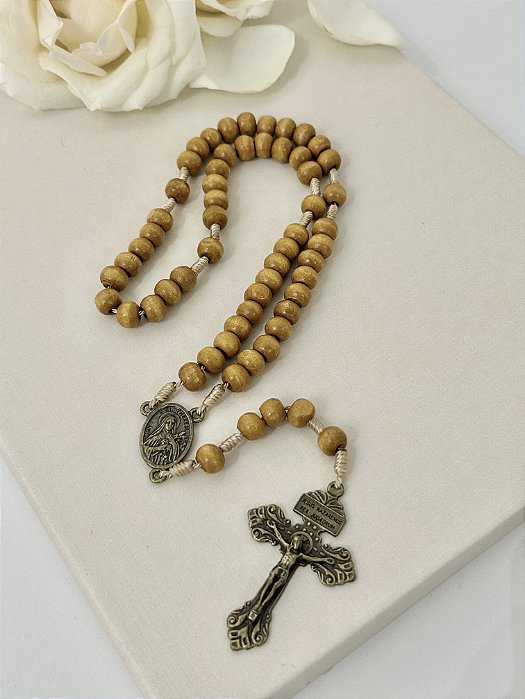 Terço Santa Teresinha - madeira