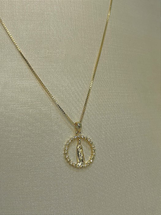 Colar Semijoia Nossa Senhora de Fátima