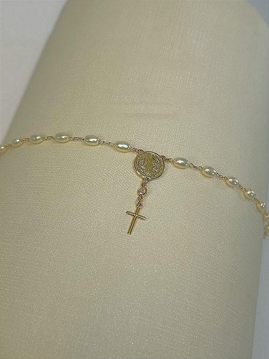 Pulseira Semijoia Pérola São Bento