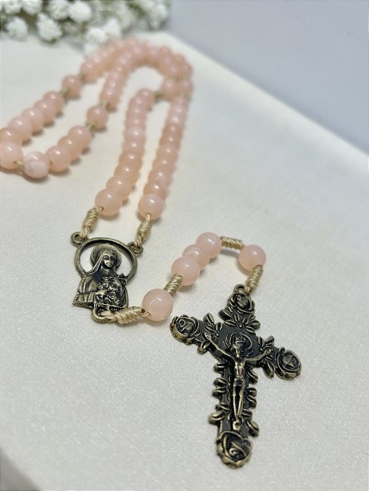 Terço Santa Teresinha Acrílico Rosa