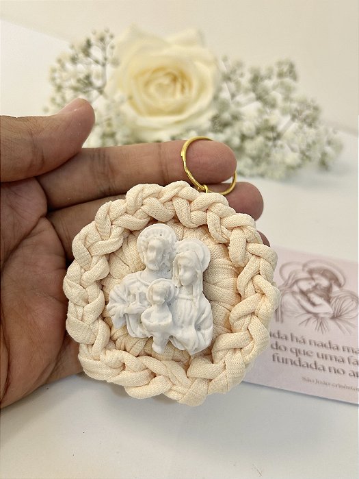 Chaveiro Sagrada Família Artesanal