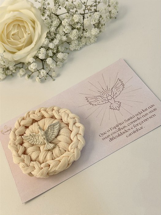 Chaveiro Espírito Santo Artesanal Rosê