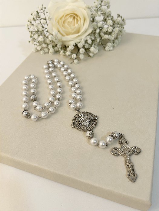 Terço Pérola Sagrado Coração de Jesus