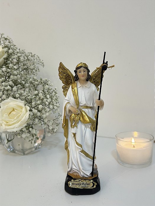 São Rafael 20 cm em resina importada