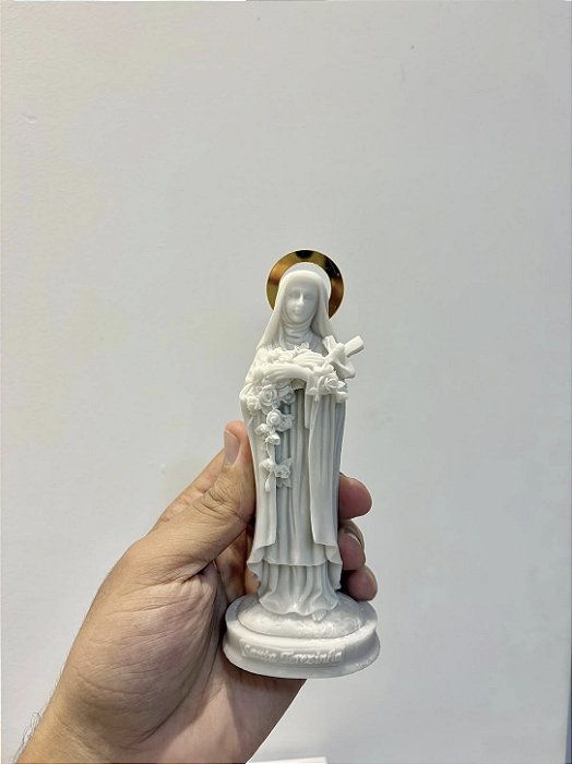 Santa Teresinha - Resina branca 15 cm