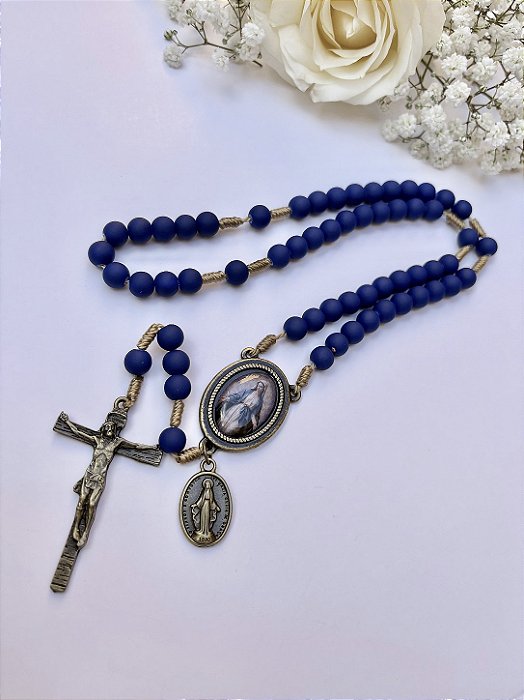 Terço Nossa Senhora das Graças Azul