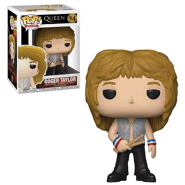 Funko Pop Roger Taylor 94 Baterista Banda Queen