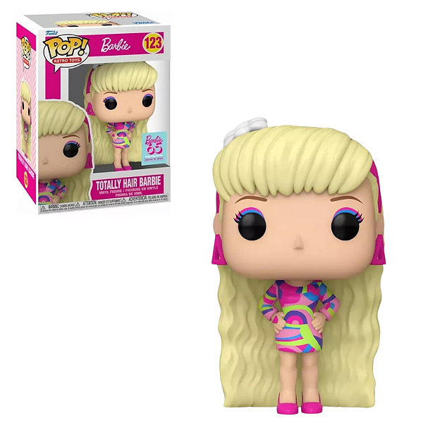 Funko Pop Totally Hair Barbie 123 Retro Toys 65 Anos Barbie